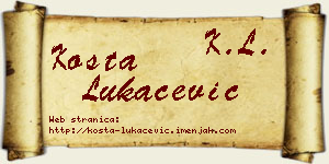 Kosta Lukačević vizit kartica